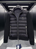 Veste hybride matelassée noire pour homme