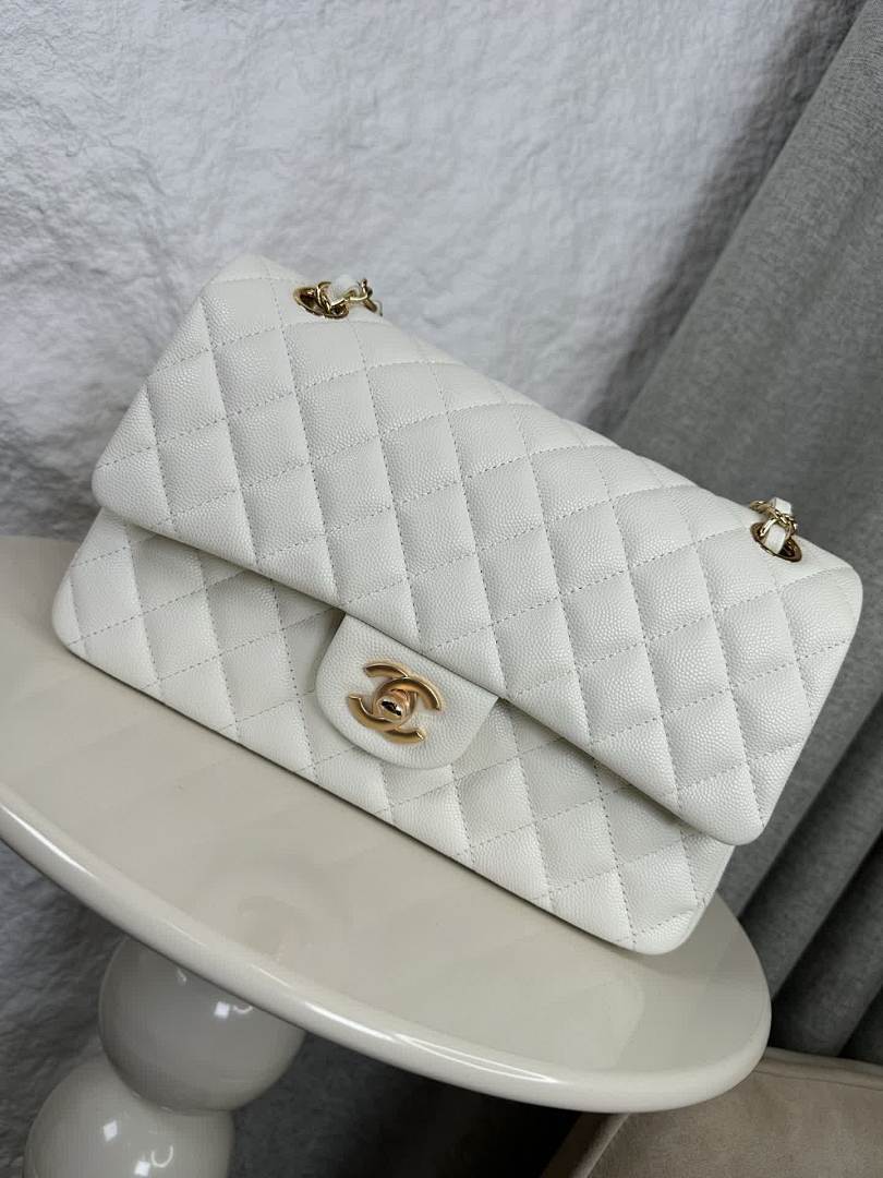 Sac matelassé blanc à rabat pour femme