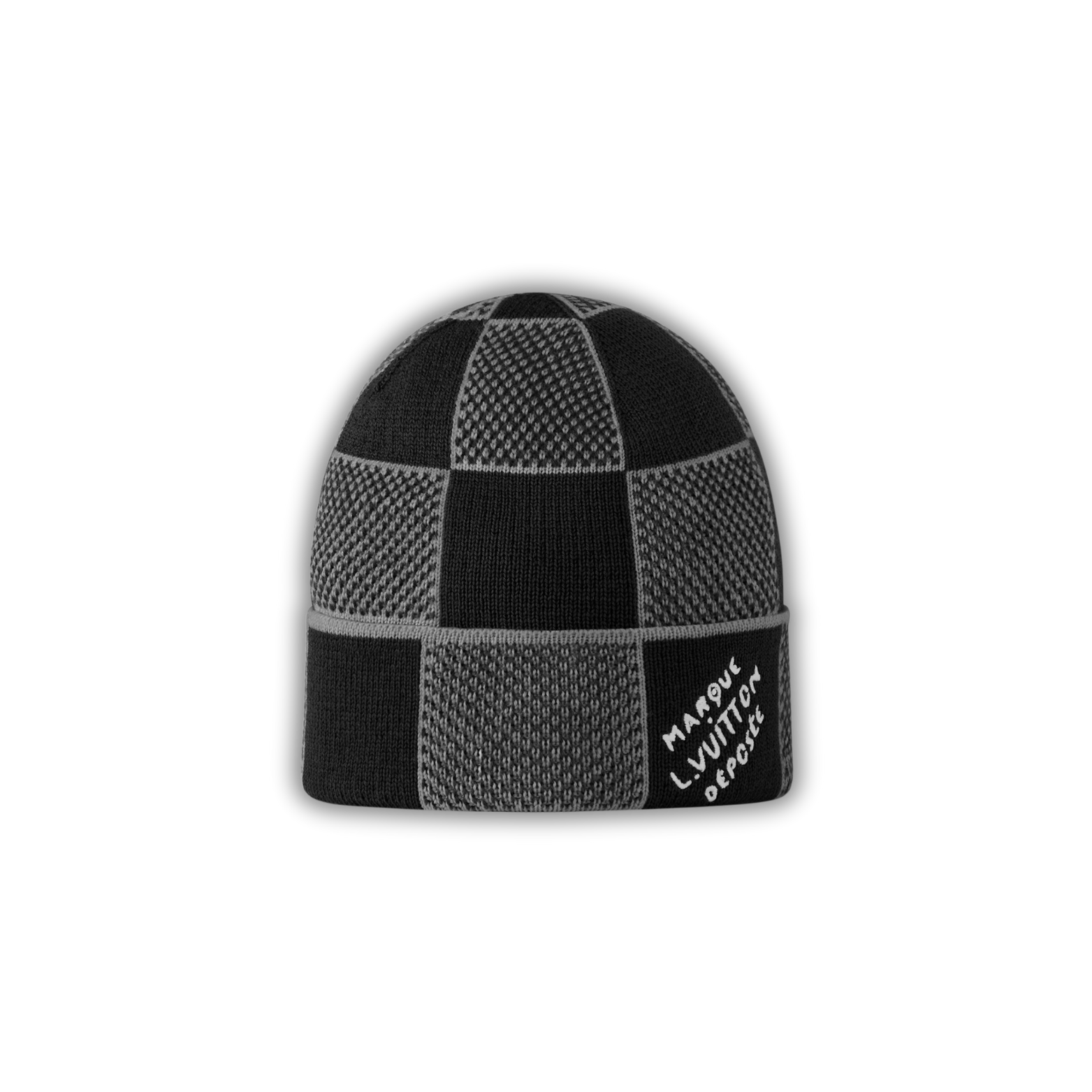 Bonnet noir à carreaux – LOUIS VUITTON