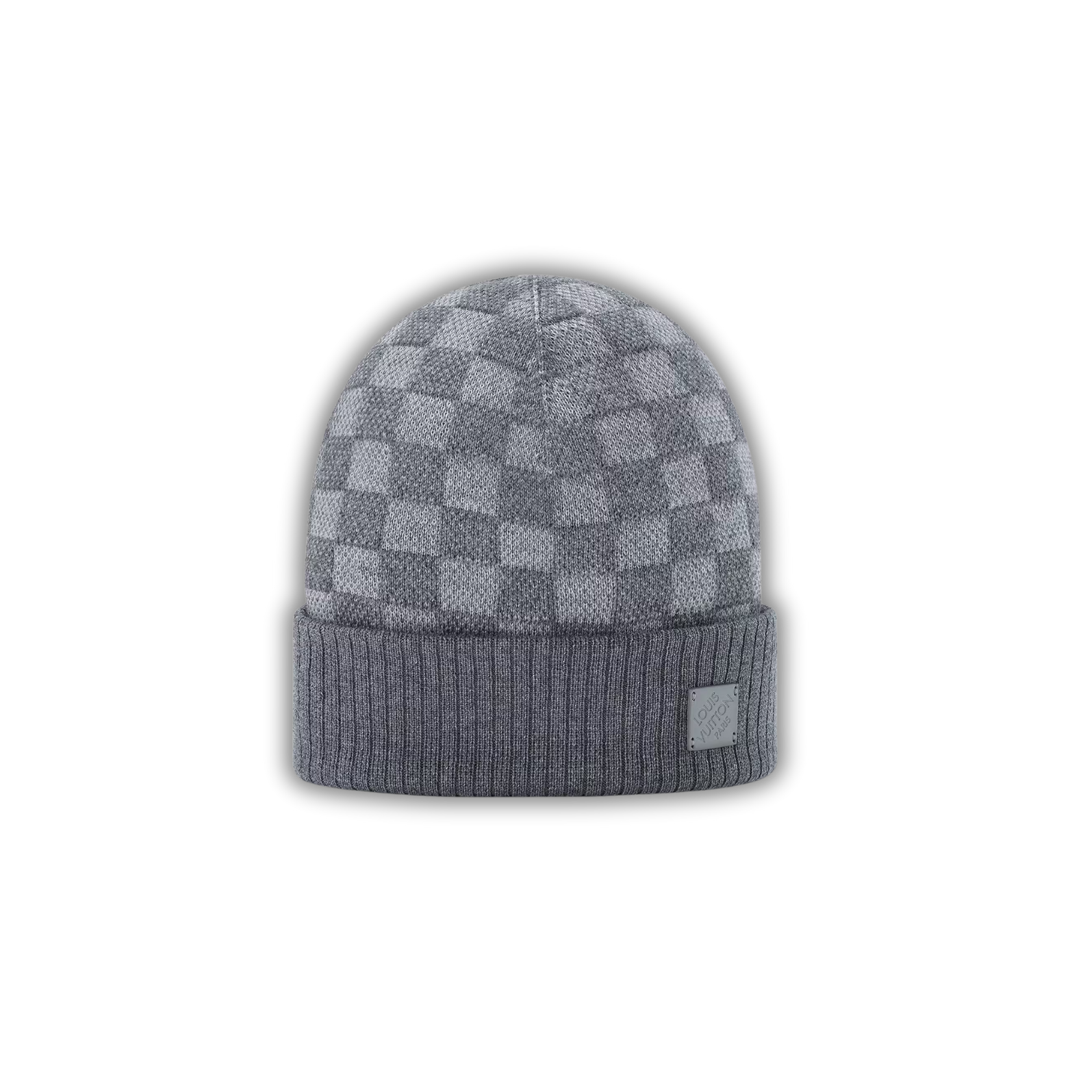 Bonnet gris clair à motif géométrique – LOUIS VUITTON