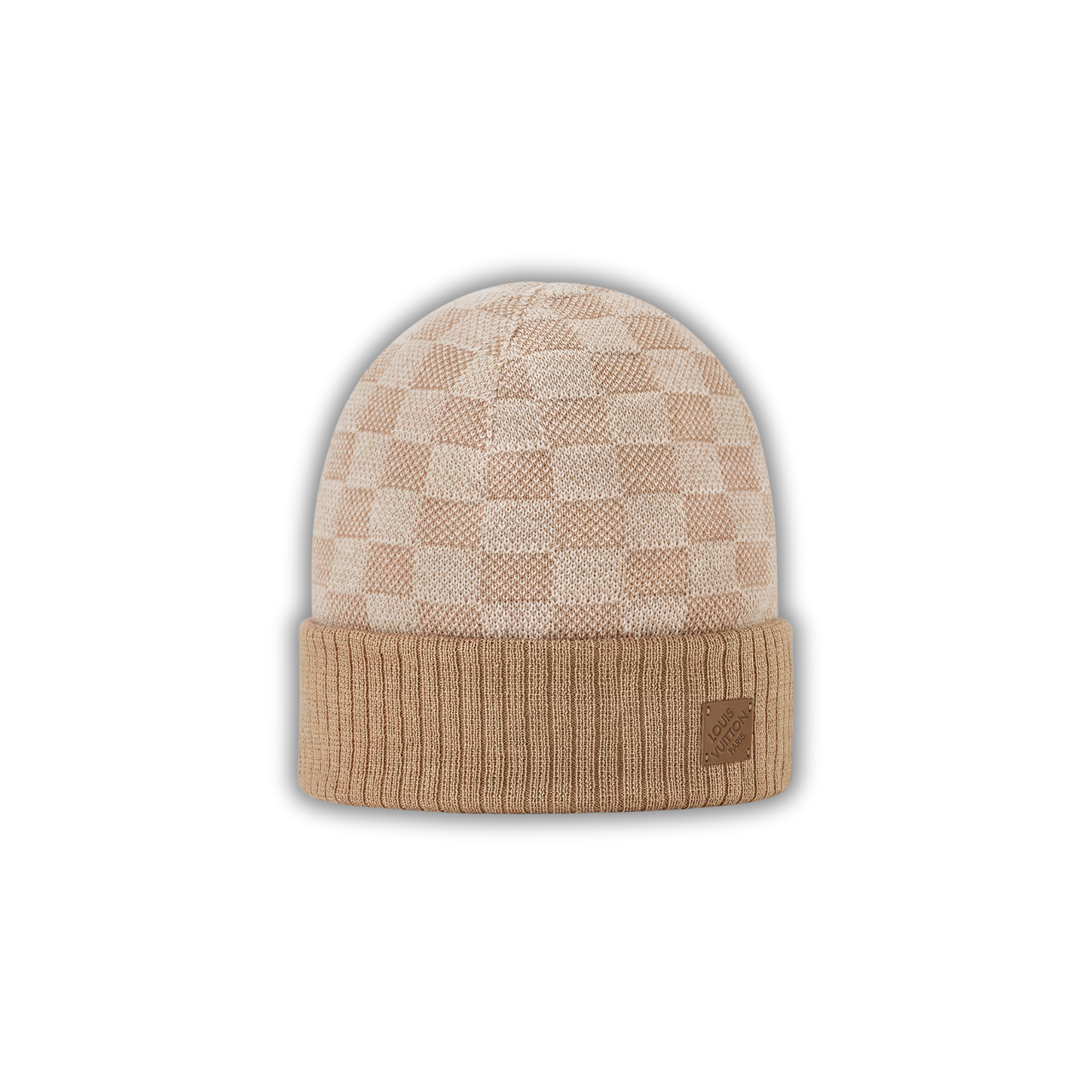 Bonnet beige à carreaux – LOUIS VUITTON