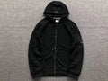 Sweat zippé à capuche noir pour homme