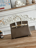 Sac à main gris taupe pour femme