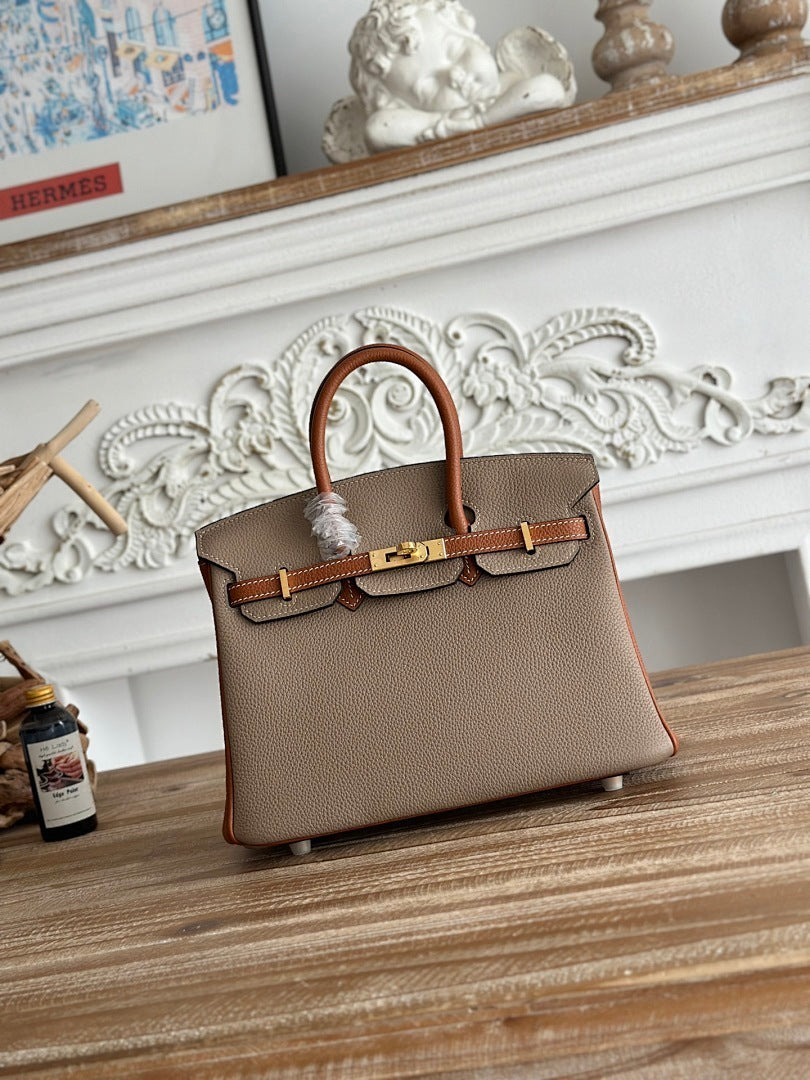 Sac à main taupe pour femme
