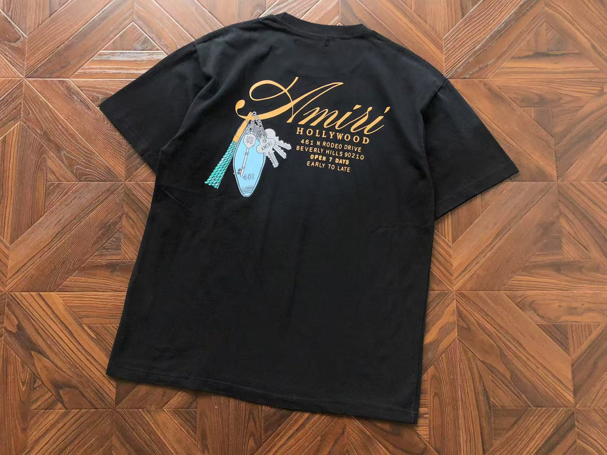 T-shirt noir imprimé pour homme