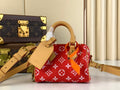 Sac polochon rouge à motif pour femme