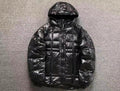 Doudoune noire brillante pour homme