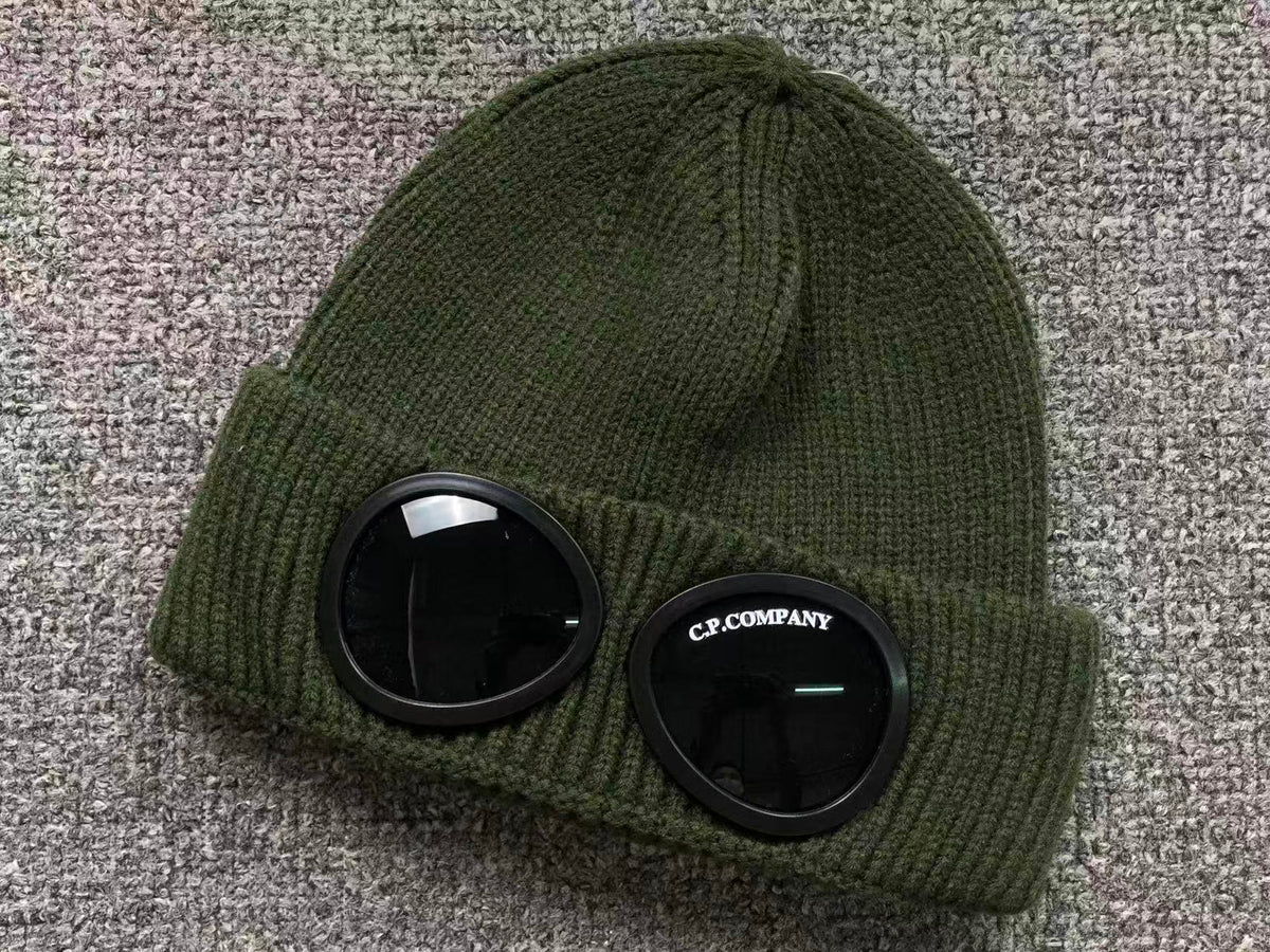 Bonnet kaki à lunettes