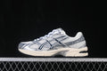 Baskets running argentées et crème pour homme