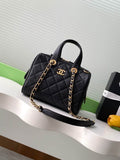 Sac matelassé noir à anse pour femme