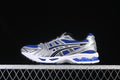 Baskets running argentées et bleu roi pour homme