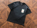 T-shirt noir à étiquette pour homme