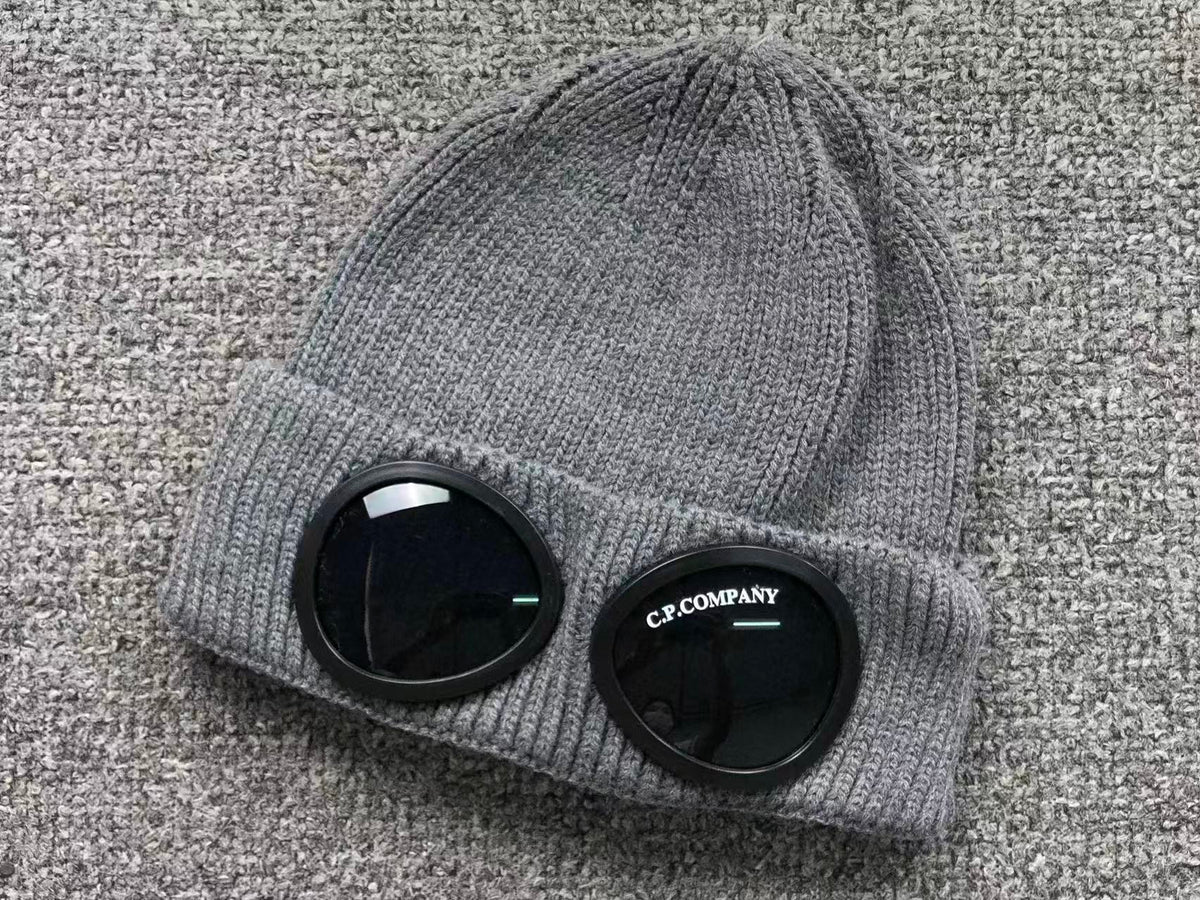Bonnet gris à lunettes