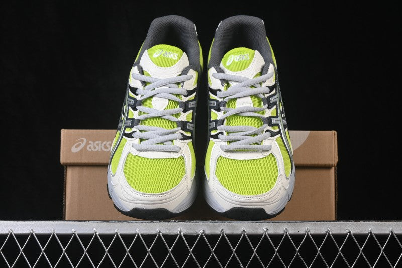 Baskets running jaune fluo et grises pour homme