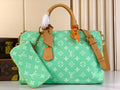 Sac polochon vert à motif pour femme