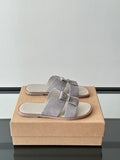 Claquettes grises pour homme
