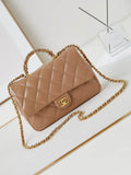 Sac matelassé camel à chaîne pour femme