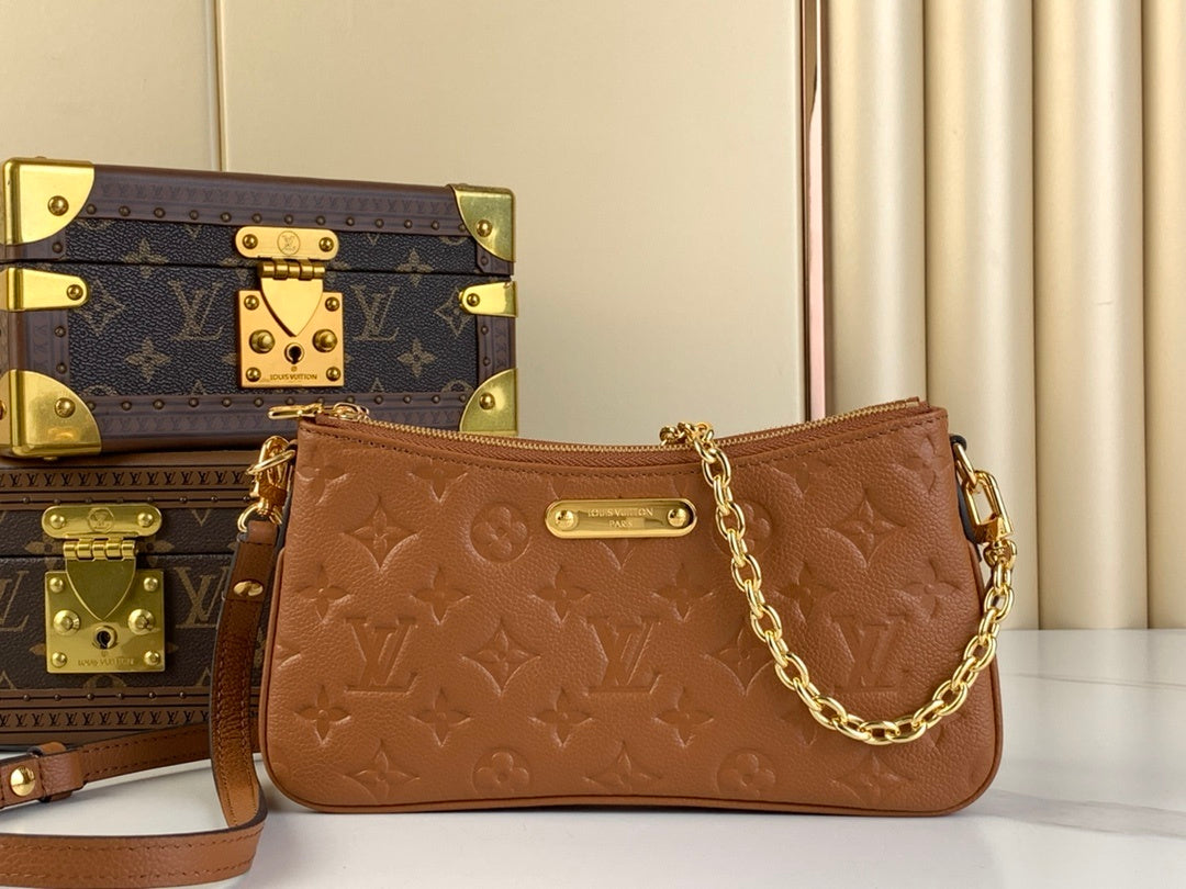 Sac bandoulière cognac à chaîne pour femme