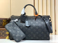 Grand sac de voyage noir à motif